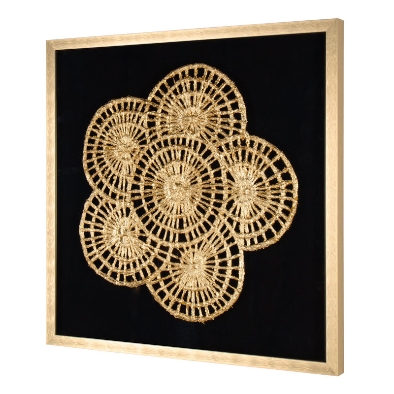 " Golden Petals Shadow Box "
