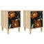 36cm W Engineered Wood Bedside Table