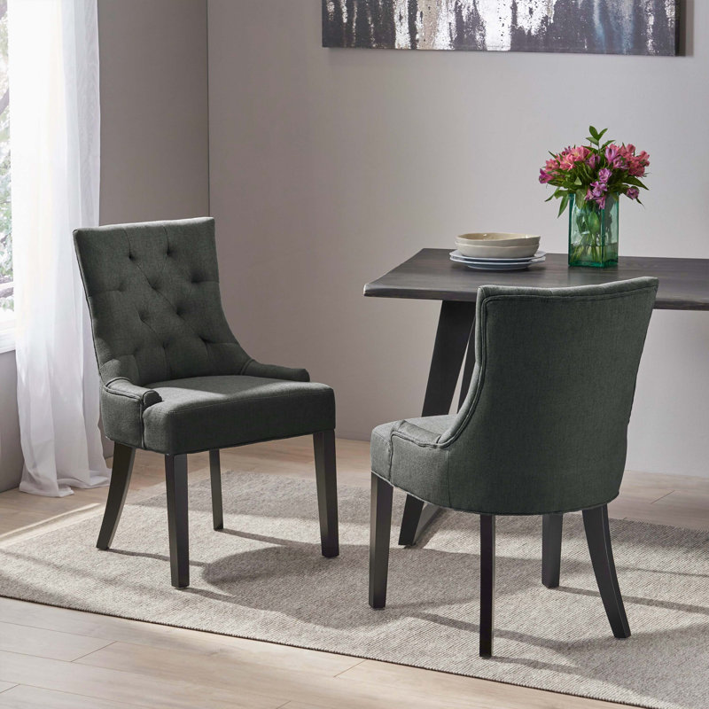 Wood Frame Dining Chairs, Gray