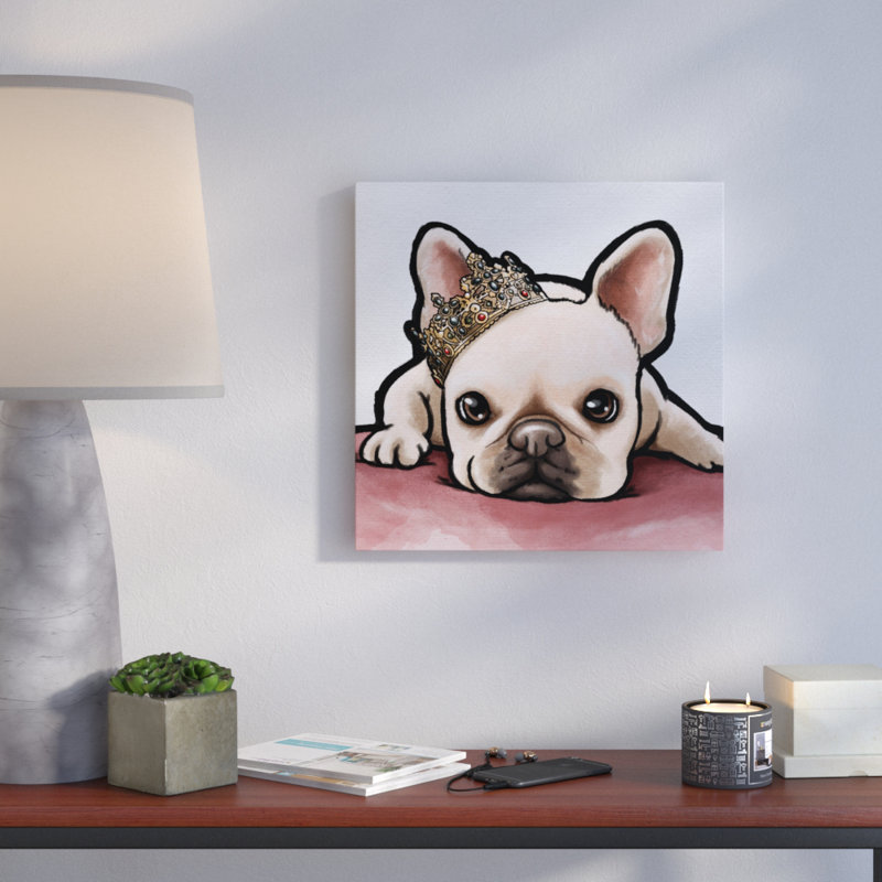 «Royal Frenchie», impression sur toile, H 40 po x l 40 po x P 1,5 po