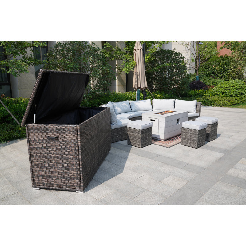 9 - Person Patio Conversation Set with Cushions