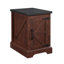 Table de bout Farmhouse Table de chevet rectangulaire Farmhouse Table de bout avec porte de grange et tablette de rangement réglable-883695405