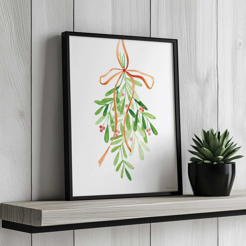 «Mistletoe» par Rachel Nieman, reproduction d'art, L 12 po x H 16 po, Blanc, Impression encadrée