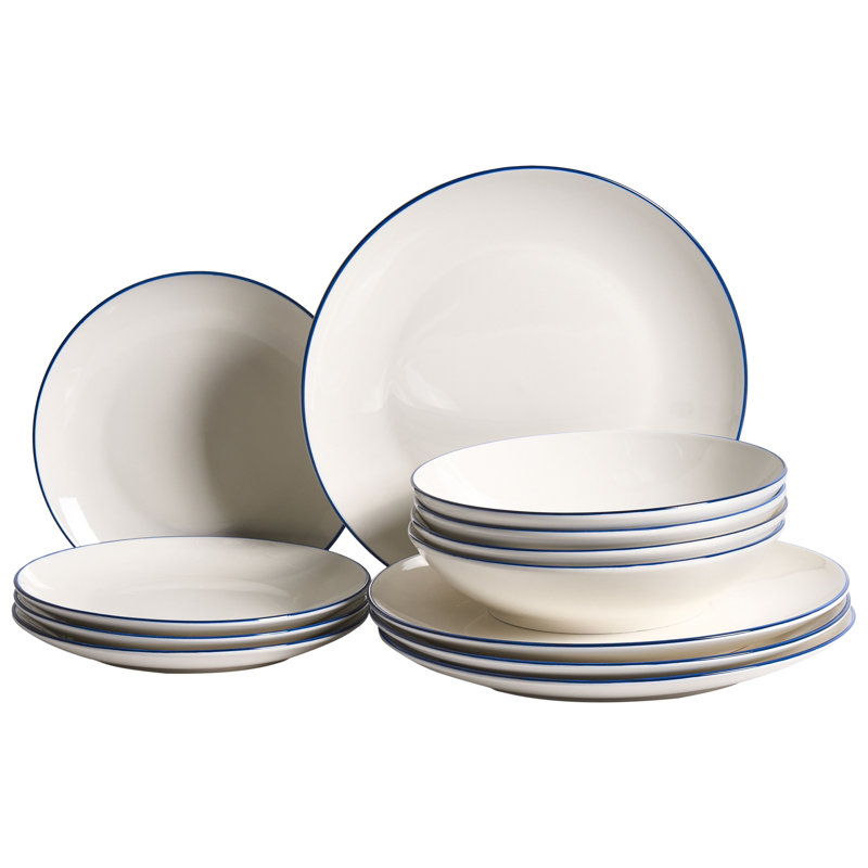 Tashera Porcelain China Dinnerware - Service for 4