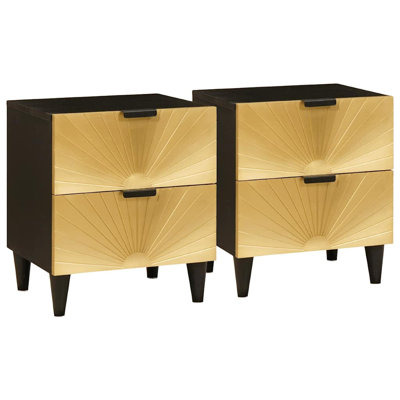 40cm W Solid Wood Bedside Table