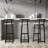 27''H Barstool Set of 3 Wooden Round Bar Stools with Footrest Modern Kitchen Chairs for Counter-22271576
