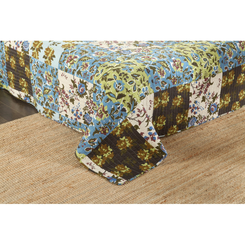 American Traditional Cotton Patchwork Coverlet, California King