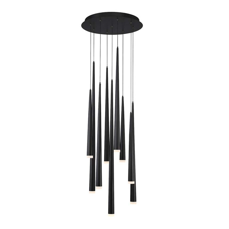 Cascade 9 - Light LED Pendant, Black