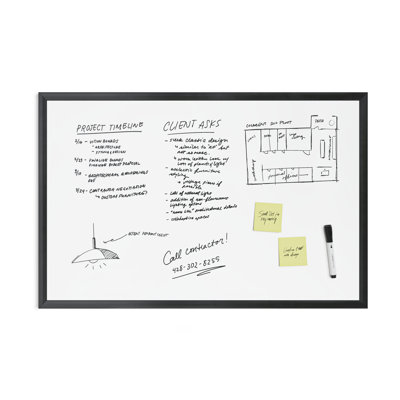 Magnetic Wall Mounted Whiteboard 35" x 23"