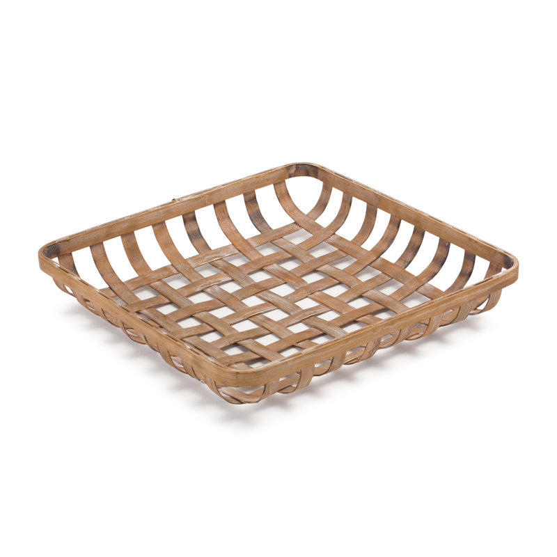 Paladino (Set of Two) Brown Square Bamboo Vanity Tray