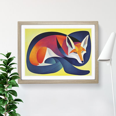 A Dazzling Abstract Fox - Framed Print