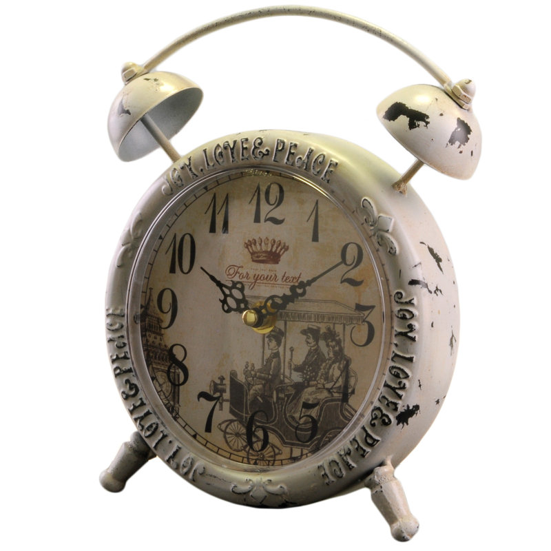 Energicus Stainless Steel Alarm Tabletop Clock