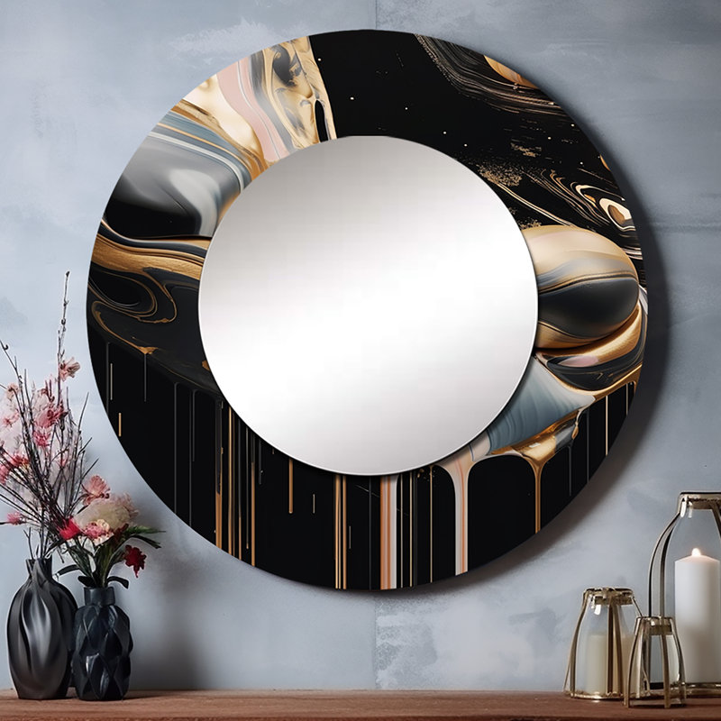Miroir mural en marbre Petringelo, 29 po x 29 po