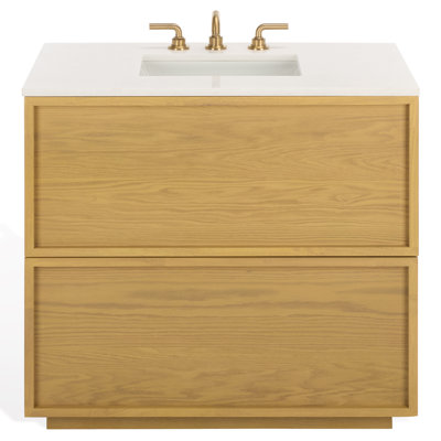 Hudson 36" Genuine Marble Single Bathroom Vanity