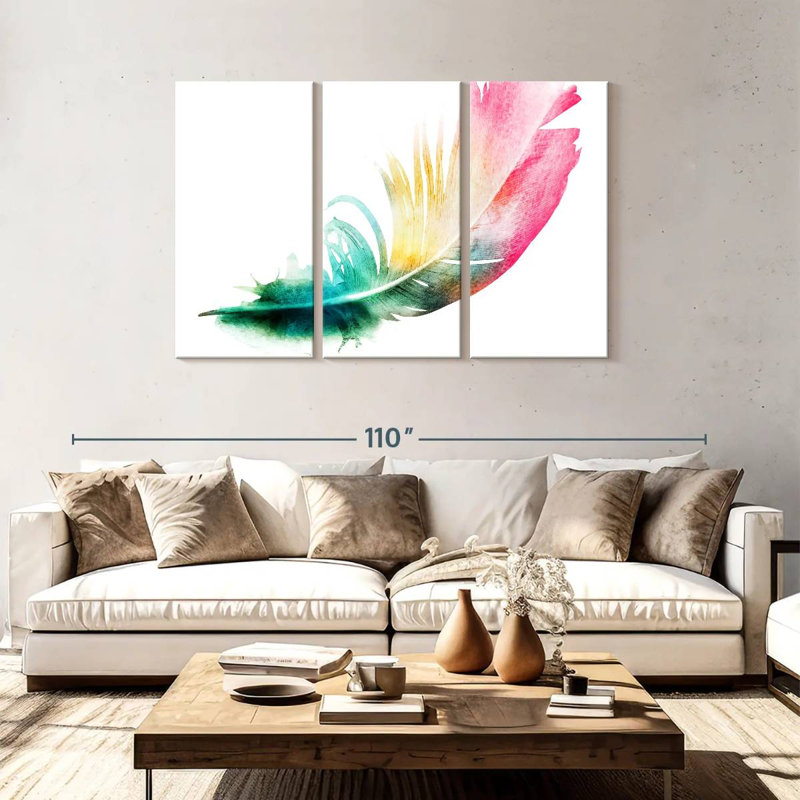 Plume prismatique Kerner, H 48 po x l 74 po
