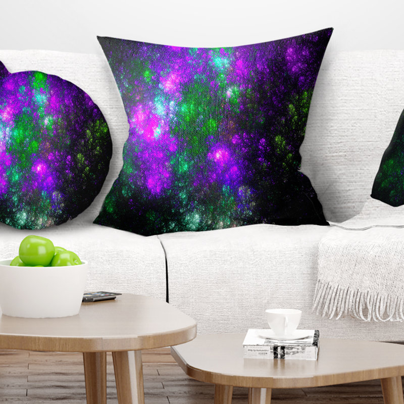 Oreiller d’art fractal lustre supernova explosion Abstract, 18 po x 18 po, Coussin décoratif