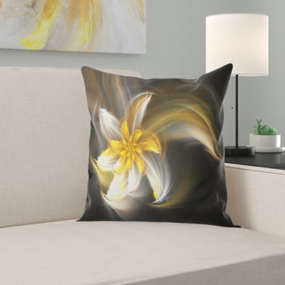 Coussin imprimé floral vert