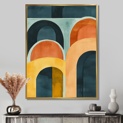 Arch Geometry Canvas, Mid Century Modern Wall Art, Cengizhan