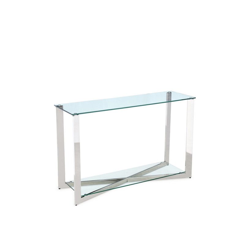 Stampley 47'' Glass Top Console Table, 15.7" H x 47.3" W x 23.6" D
