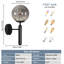 Black Base And Smoke Glass Globe 35Cm Wall Sconce