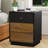 Mid-Century Modern Fluted Nightstand with 3 Drawers-883297805-874893283