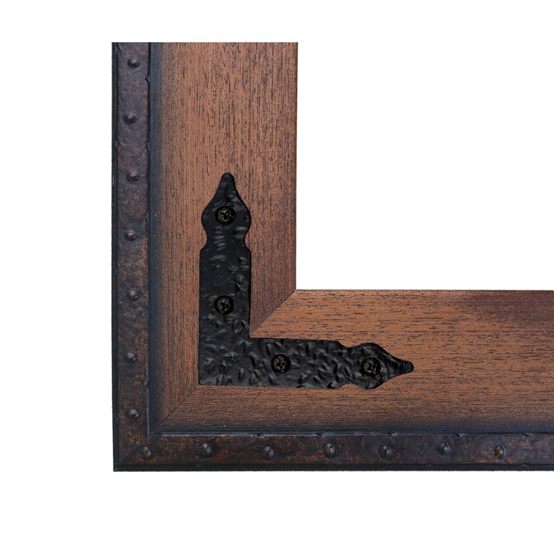Neace Solid Wood Flat Wall Mirror, Walnut, 60" H x 36" W
