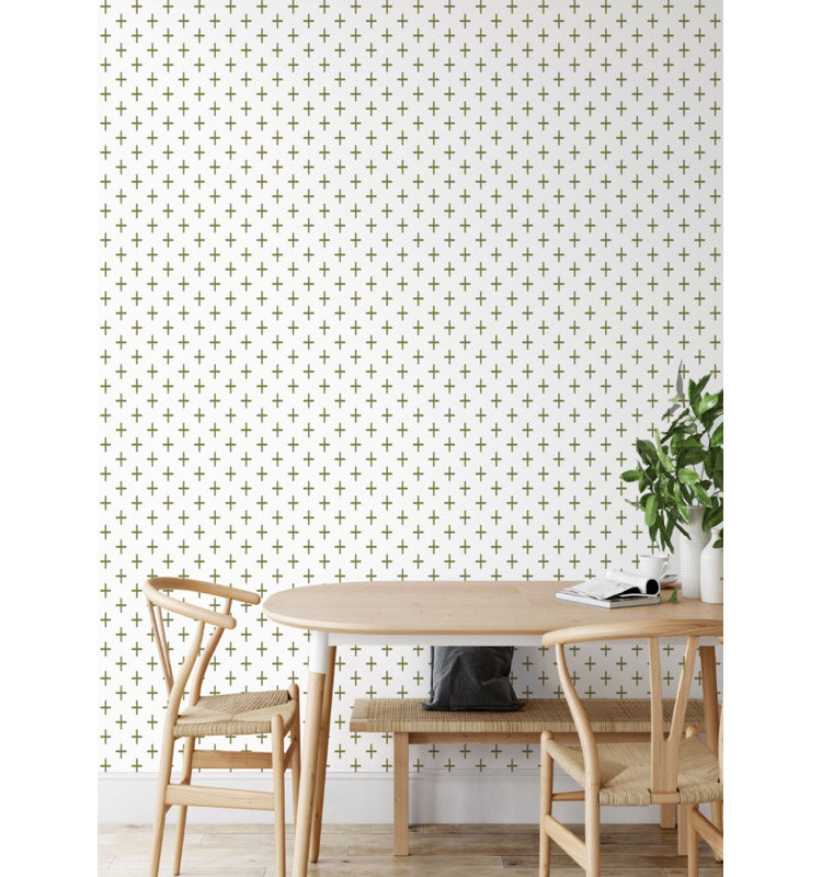 Rouleau de papier peint additionnel L 10 pi x l 24 po, Olive, PVC, Autocollant