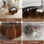 Table basse moderne de style moderne Mid-Century 31,5 po x 31,5 po x 15,7 po avec plateau en verre trempé