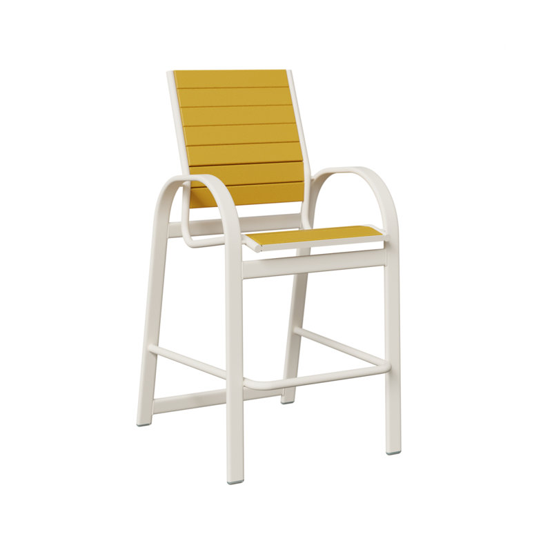  Chaise de bar en aluminium Murphy, Jaune soleil levant