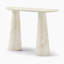 Edzard Statement Pedestal Marble Effect Console Table - Luxury Modern Design-1403714559