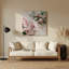 Abstrait fluide, art mural en métal beige 8-753281931