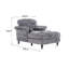 Très grand méridienne intérieure, canapé-lit simple en tissu d'ameublement en chenille avec assise large, ensemble de canapé-lit rembourré, ensemble de canapé-527775612
