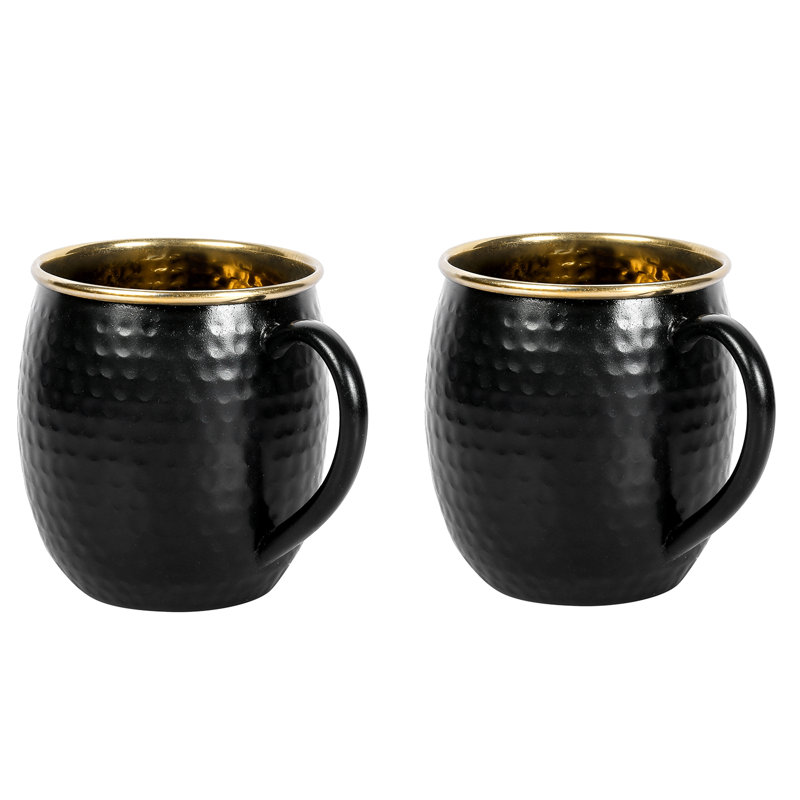 2 Piece 532ml Stainless Steel Moscow Mule Mug Set