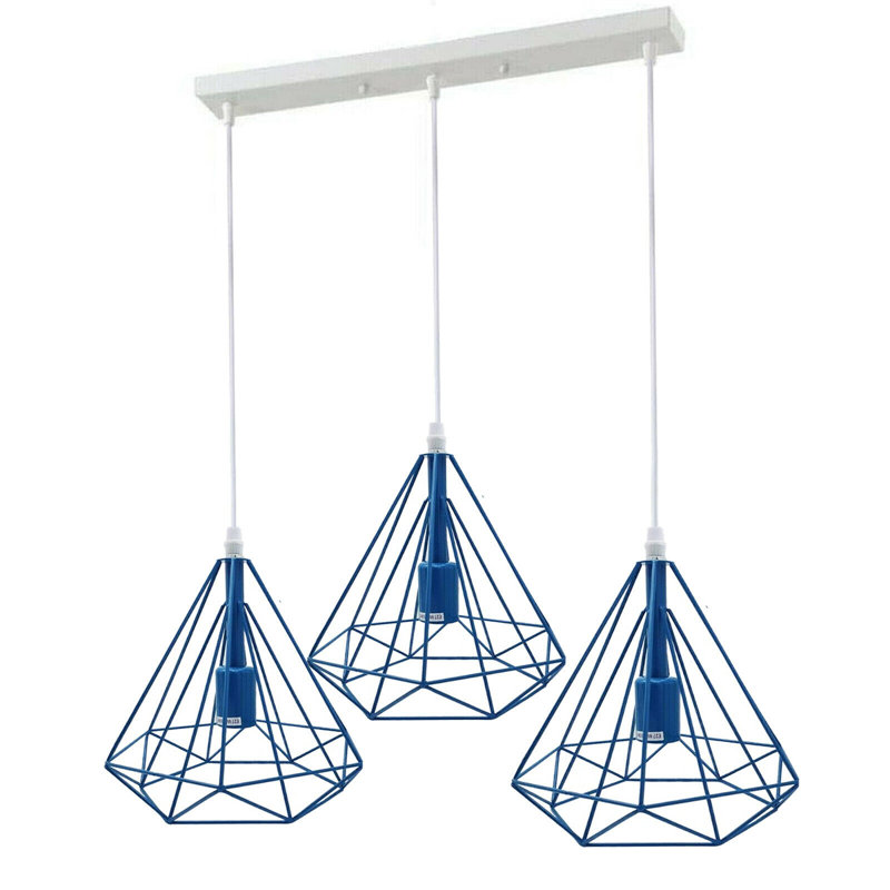 Hessle 3 - Light Kitchen Island Pendant, Blue