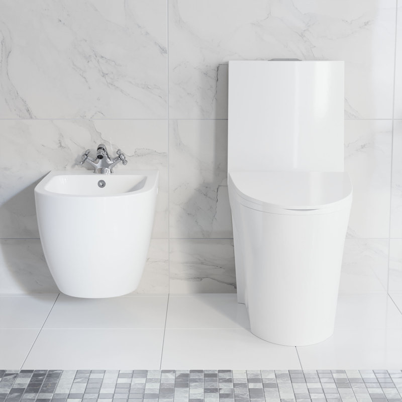 St. Tropez Wall Hung Bidet, Glossy White