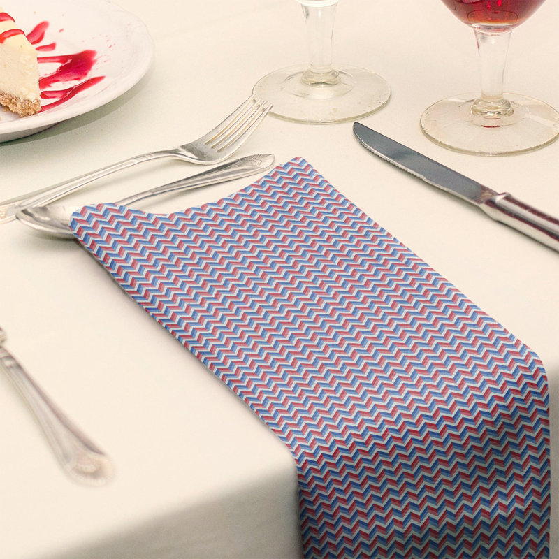 Chevron Square Napkin, 10" x 10", Violet, Polyester