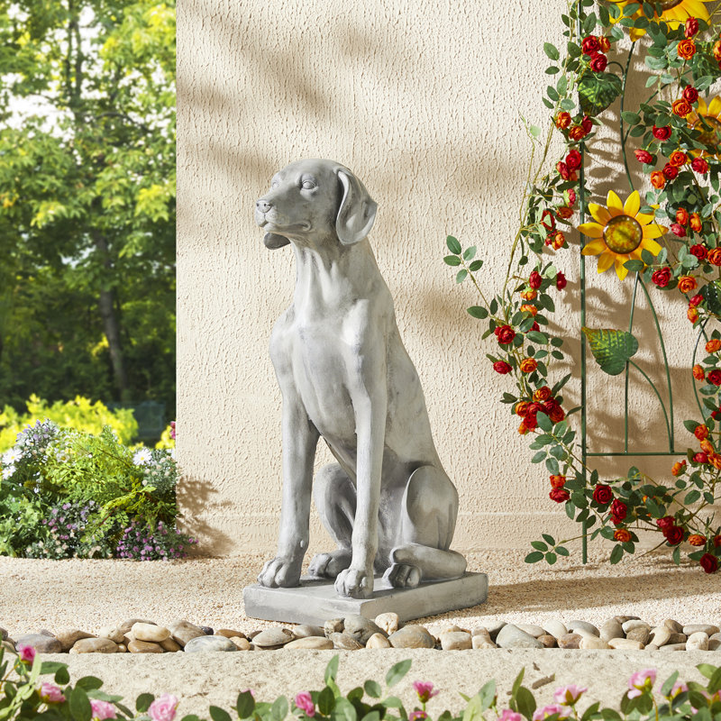 Red Barrel Studio® MGO Sitting Labrador Retriever Dog Statue & Reviews ...
