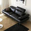 Causeuse-coussin standard en similicuir noir-1751513200