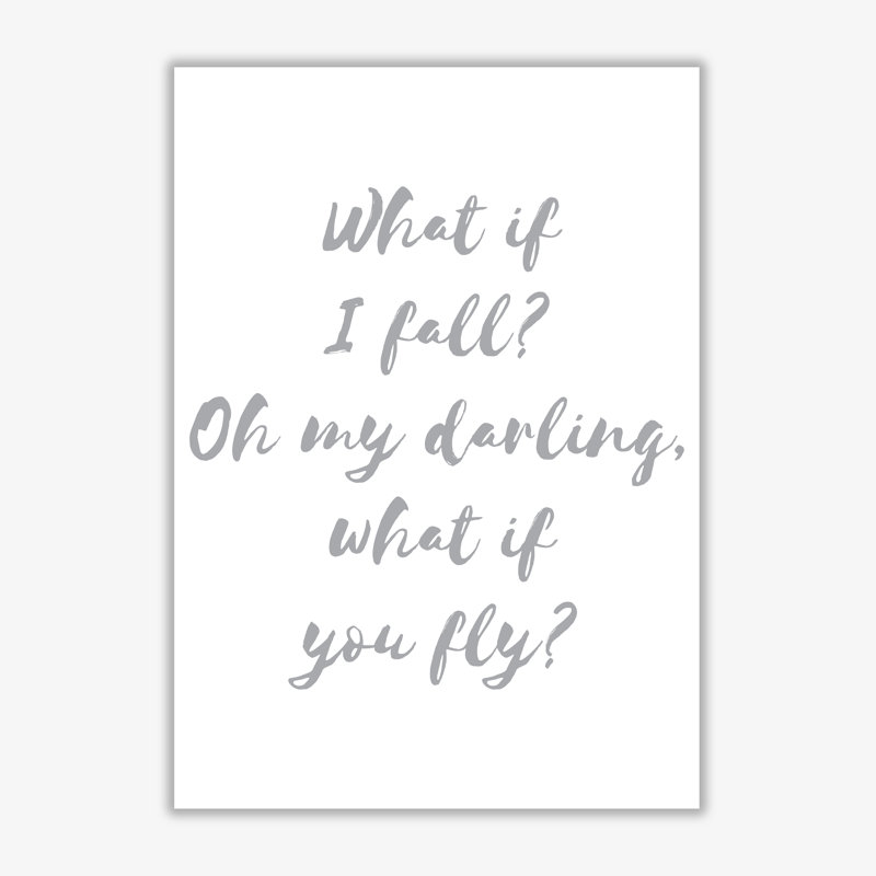 What If I Fall? - Print, 30 cm H x 21 cm W x 1 cm D, No Frame