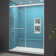 50'' - 54'' W x 72'' H Double Sliding Semi-Frameless Shower Door with SGCC Certified Clear Glass