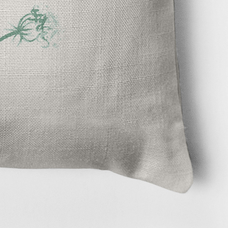 Floral Reversible Throw Pillow, Green