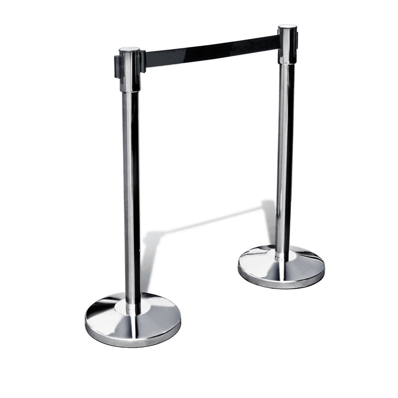 Stanchion de contrôle de foule, Acier inoxydable