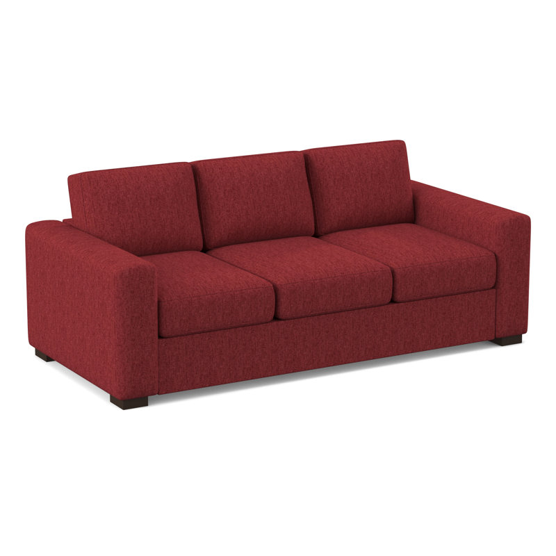 Canapé-lit à accoudoirs carrés avec coussins réversibles 86 po Gorham, Ressorts intérieurs, Cerise Dorset