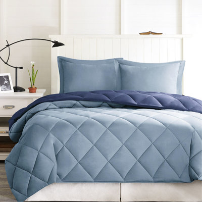 Édredon en duvet synthétique de 3 m avec matelassage réversible pour très grandes taies décoratives et motif diamant