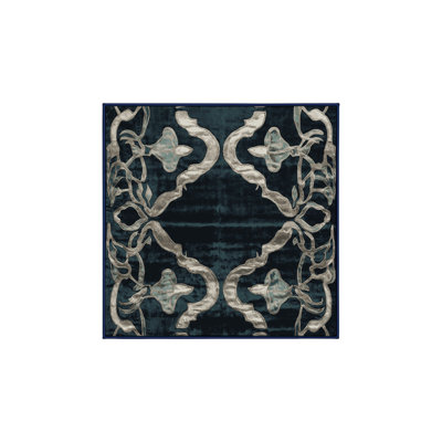 Tapis bleu lavable à la machine