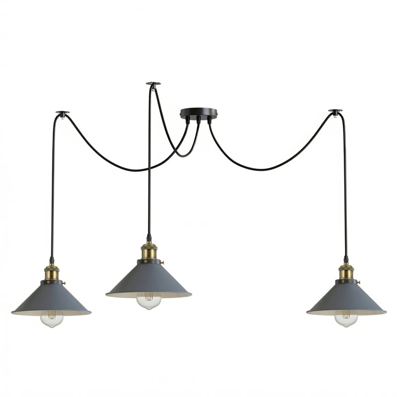 3 - Light Cone Pendant, Gray