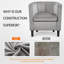 Barrel-Shaped Upholstered Velvet Chair-1461668342