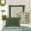 Ensemble de literie de luxe en faux suède, vert et beige, 7 pièces très grand californien pour chambres à coucher modernes