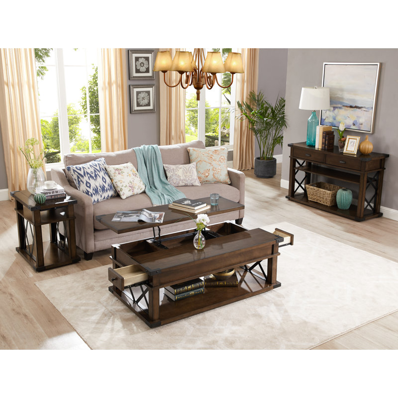 Gapspard Solid Wood Top End Table