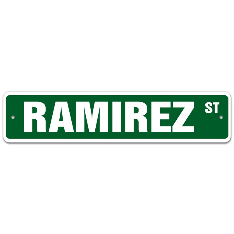 Plaque de rue Lamarr, H 4 po x l 18 po x P 0,1 po